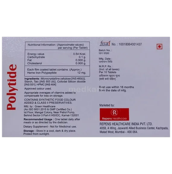 polytide tablet 10's